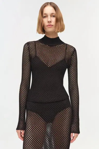 Simkhai Bexley Mesh Knit Top | Thumbnail 3 Simkhai Bexley Mesh Knit Top | Thumbnail 3