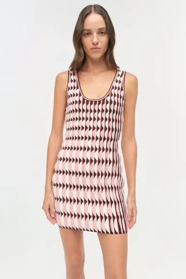 Simkhai Lorien Scalloped Knit Mini Dress | Thumbnail 3 Simkhai Lorien Scalloped Knit Mini Dress | Thumbnail 3