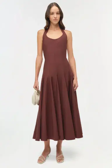 Simkhai Melissa Cotton Halter Midi Dress | Thumbnail 2 Simkhai Melissa Cotton Halter Midi Dress | Thumbnail 2