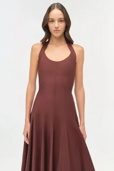 Simkhai Melissa Cotton Halter Midi Dress | Thumbnail 3 Simkhai Melissa Cotton Halter Midi Dress | Thumbnail 3
