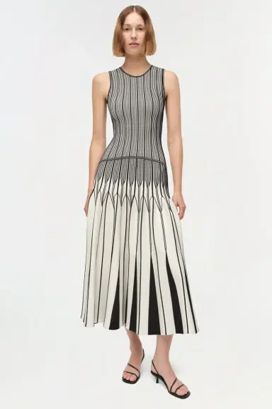 Simkhai Oaklen Illusion Knit Midi Dress | Thumbnail 2 Simkhai Oaklen Illusion Knit Midi Dress | Thumbnail 2