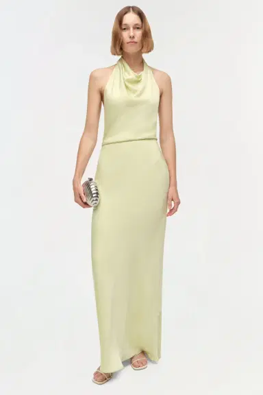 Simkhai Reannon Draped Satin Gown | Thumbnail 2 Simkhai Reannon Draped Satin Gown | Thumbnail 2