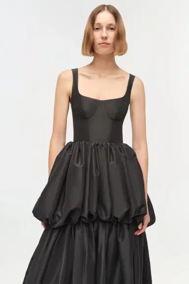 Simkhai Tabitha Taffeta Tiered Bubble Dress | Thumbnail 3 Simkhai Tabitha Taffeta Tiered Bubble Dress | Thumbnail 3