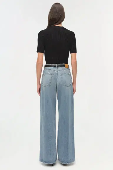Simkhai Willoughby Denim Straight Crop Pant | Thumbnail 5 Simkhai Willoughby Denim Straight Crop Pant | Thumbnail 5