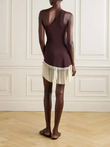 Taller Marmo Yacare One-shoulder Swimsuit And Fringed Pareo Set | Thumbnail 4 Taller Marmo Yacare One-shoulder Swimsuit And Fringed Pareo Set | Thumbnail 4
