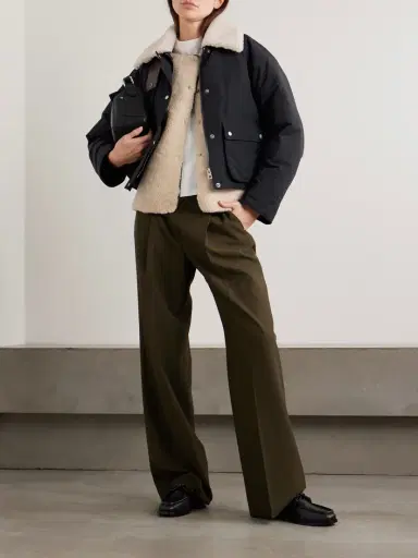 Loewe Shearling-lined Padded Cotton-blend Jacket | Thumbnail 2 Loewe Shearling-lined Padded Cotton-blend Jacket | Thumbnail 2