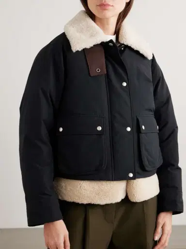 Loewe Shearling-lined Padded Cotton-blend Jacket | Thumbnail 3 Loewe Shearling-lined Padded Cotton-blend Jacket | Thumbnail 3