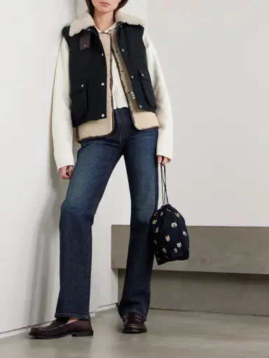 Loewe Shearling-lined Cotton-blend Gilet | Thumbnail 2 Loewe Shearling-lined Cotton-blend Gilet | Thumbnail 2