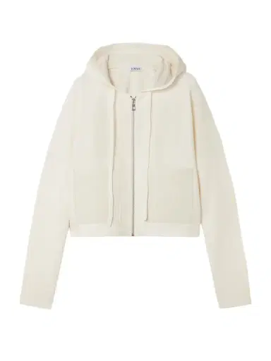 Loewe Leather-trimmed Wool-blend Hoodie | Thumbnail 1 Loewe Leather-trimmed Wool-blend Hoodie | Thumbnail 1
