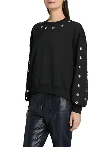 Cinq à Sept Women's Brandy Studded Sweatshirt - Black | Thumbnail 4 Cinq à Sept Women's Brandy Studded Sweatshirt - Black | Thumbnail 4