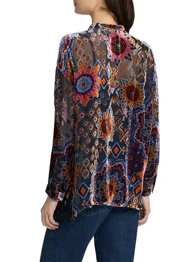Johnny Was Women's Audrey Sisi Burnout Oversized Shirt - Sisi | Thumbnail 5 Johnny Was Women's Audrey Sisi Burnout Oversized Shirt - Sisi | Thumbnail 5