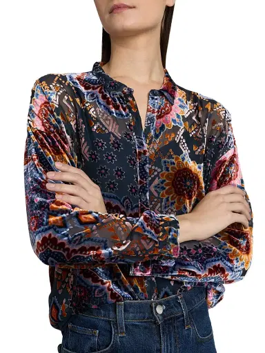 Johnny Was Women's Audrey Sisi Burnout Oversized Shirt - Sisi | Thumbnail 6 Johnny Was Women's Audrey Sisi Burnout Oversized Shirt - Sisi | Thumbnail 6