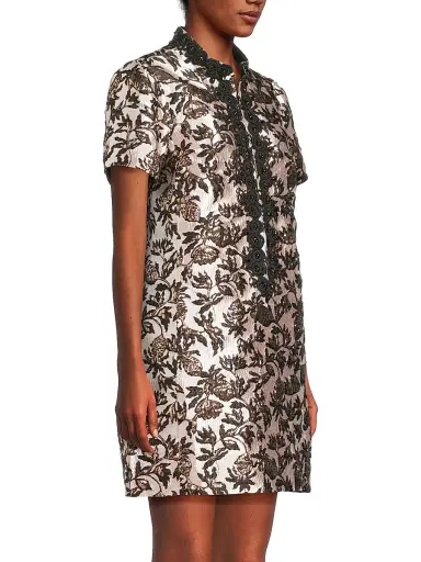 Lilly Pulitzer Women's Teddy Jacquard Shift Dress - Noir Pineapple Puff Metallic - Size 16 | Thumbnail 4 Lilly Pulitzer Women's Teddy Jacquard Shift Dress - Noir Pineapple Puff Metallic - Size 16 | Thumbnail 4