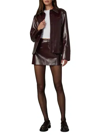Joe's Jeans Women's The Daisy Faux Leather Jacket | Thumbnail 2 Joe's Jeans Women's The Daisy Faux Leather Jacket | Thumbnail 2
