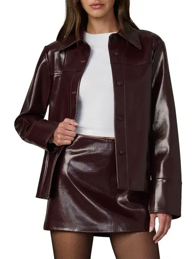 Joe's Jeans Women's The Daisy Faux Leather Jacket | Thumbnail 3 Joe's Jeans Women's The Daisy Faux Leather Jacket | Thumbnail 3