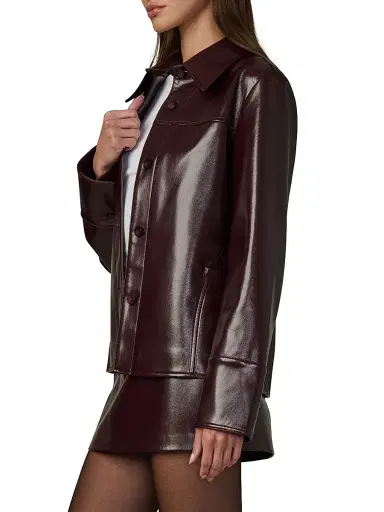 Joe's Jeans Women's The Daisy Faux Leather Jacket | Thumbnail 4 Joe's Jeans Women's The Daisy Faux Leather Jacket | Thumbnail 4