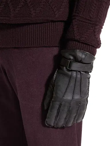 Zegna Men's Deerskin Gloves - Black - Size XL | Thumbnail 2 Zegna Men's Deerskin Gloves - Black - Size XL | Thumbnail 2
