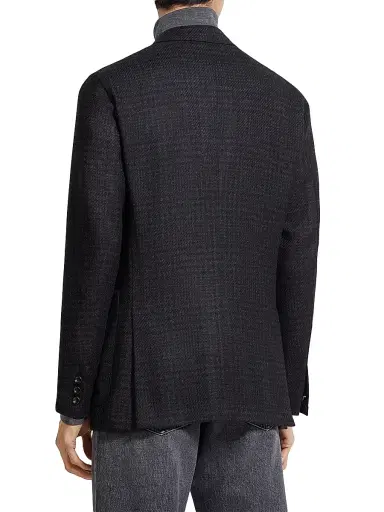 ZEGNA Men's Oasi Cashmere Jacket - Black | Thumbnail 4 ZEGNA Men's Oasi Cashmere Jacket - Black | Thumbnail 4