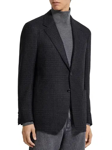 ZEGNA Men's Oasi Cashmere Jacket - Black | Thumbnail 1 ZEGNA Men's Oasi Cashmere Jacket - Black | Thumbnail 1