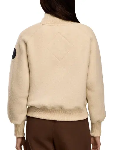 Canada Goose Women's Sierra Fleece Bomber Jacket - Light Tan - Size Small | Thumbnail 5 Canada Goose Women's Sierra Fleece Bomber Jacket - Light Tan - Size Small | Thumbnail 5