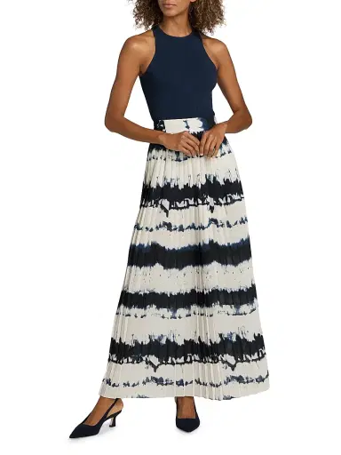 Toccin Women's Dillon Pleated Tie-Dye Midi-Skirt | Thumbnail 2 Toccin Women's Dillon Pleated Tie-Dye Midi-Skirt | Thumbnail 2