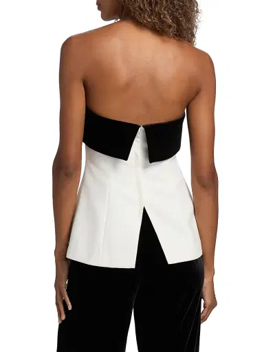 Cami NYC Women's Rohan Colorblocked Strapless Top - White Black | Thumbnail 5 Cami NYC Women's Rohan Colorblocked Strapless Top - White Black | Thumbnail 5