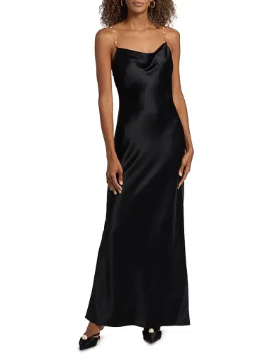 Cami NYC Women's Shallon Embellished-Silk Slip Gown - Black | Thumbnail 3 Cami NYC Women's Shallon Embellished-Silk Slip Gown - Black | Thumbnail 3