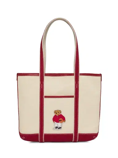 Polo Ralph Lauren Women's Polo Bear Canvas Tote Bag | Thumbnail 1 Polo Ralph Lauren Women's Polo Bear Canvas Tote Bag | Thumbnail 1