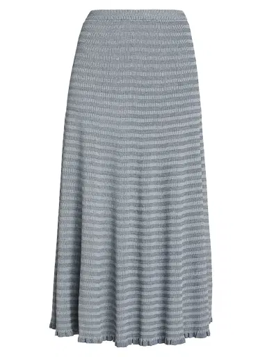 Proenza Schouler White Label Women's Stina Geo Stripe Midi-Skirt | Thumbnail 1 Proenza Schouler White Label Women's Stina Geo Stripe Midi-Skirt | Thumbnail 1