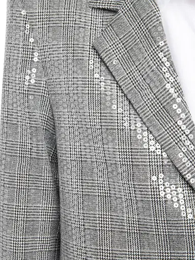 Zadig & Voltaire Women's Vanille Car Sequined Plaid Blazer - Black - Size XL | Thumbnail 6 Zadig & Voltaire Women's Vanille Car Sequined Plaid Blazer - Black - Size XL | Thumbnail 6