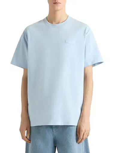 Givenchy Men's T-Shirt in Cotton with Paris Gros Grain - Light Blue | Thumbnail 3 Givenchy Men's T-Shirt in Cotton with Paris Gros Grain - Light Blue | Thumbnail 3