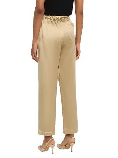 Giorgio Armani Women's Silk Elasticized High-Rise Wide-Leg Pants | Thumbnail 4 Giorgio Armani Women's Silk Elasticized High-Rise Wide-Leg Pants | Thumbnail 4