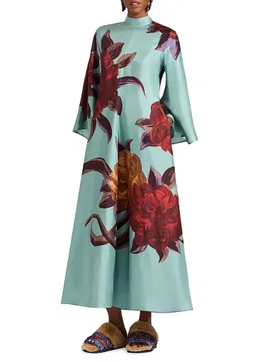 La DoubleJ Women's Magnifico Dress Placée - Peony Placee Light Blue | Thumbnail 3 La DoubleJ Women's Magnifico Dress Placée - Peony Placee Light Blue | Thumbnail 3