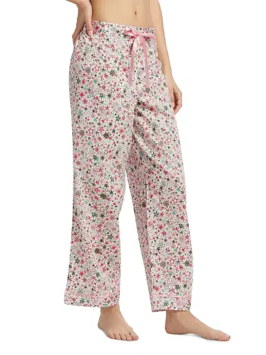 Papinelle Women's Christmas Stars Full Length Pajamas - Berry Pink | Thumbnail 4 Papinelle Women's Christmas Stars Full Length Pajamas - Berry Pink | Thumbnail 4