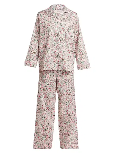 Papinelle Women's Christmas Stars Full Length Pajamas - Berry Pink | Thumbnail 1 Papinelle Women's Christmas Stars Full Length Pajamas - Berry Pink | Thumbnail 1