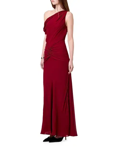 NICHOLAS Women's Elza Asymmetric Off-The-Shoulder Panelled Maxi Dress - Plum | Thumbnail 3 NICHOLAS Women's Elza Asymmetric Off-The-Shoulder Panelled Maxi Dress - Plum | Thumbnail 3