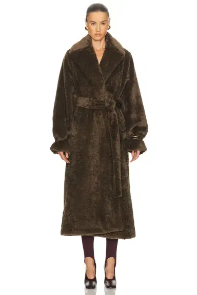 DARKPARK Madison Faux Fur Trench Coat | Thumbnail 2 DARKPARK Madison Faux Fur Trench Coat | Thumbnail 2