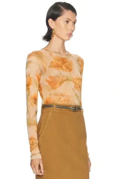 Saint Laurent Long Sleeve Top | Thumbnail 2 Saint Laurent Long Sleeve Top | Thumbnail 2