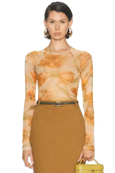 Saint Laurent Long Sleeve Top | Thumbnail 1 Saint Laurent Long Sleeve Top | Thumbnail 1