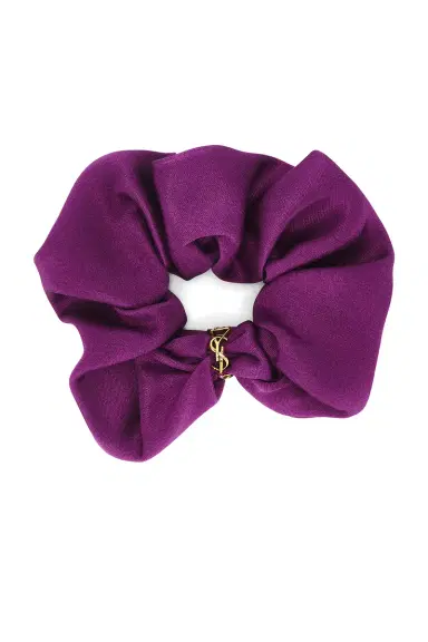 Saint Laurent Logo Scrunchie | Thumbnail 1 Saint Laurent Logo Scrunchie | Thumbnail 1