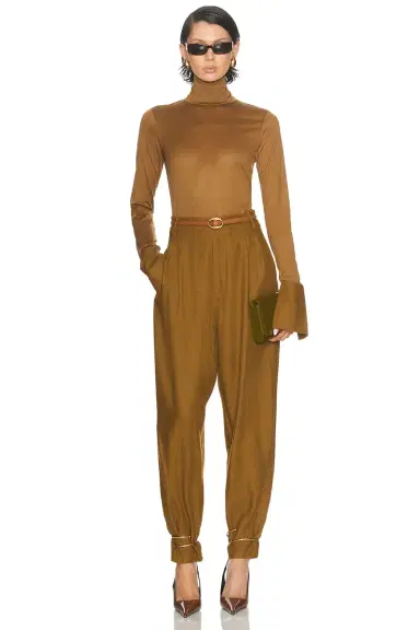 DARKPARK Phebe Cuff Adorned Wide Leg Fluid Wool Pant | Thumbnail 5 DARKPARK Phebe Cuff Adorned Wide Leg Fluid Wool Pant | Thumbnail 5