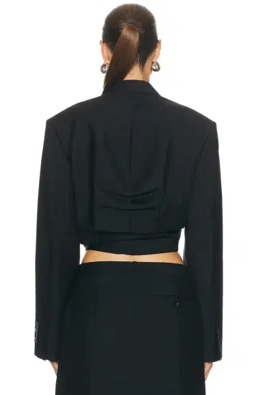 Alexander Wang Cropped Drape Back Blazer | Thumbnail 3 Alexander Wang Cropped Drape Back Blazer | Thumbnail 3