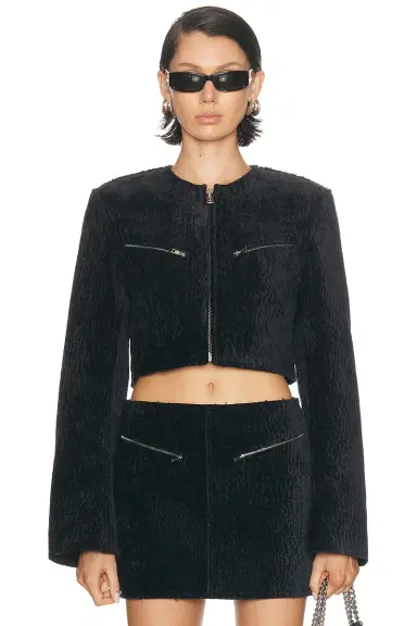 Alexander Wang Cropped Boxy Jacket | Thumbnail 1 Alexander Wang Cropped Boxy Jacket | Thumbnail 1