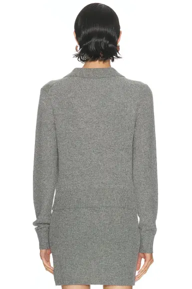 Alexander Wang Hotfix Long Sleeve Polo Cardigan | Thumbnail 3 Alexander Wang Hotfix Long Sleeve Polo Cardigan | Thumbnail 3