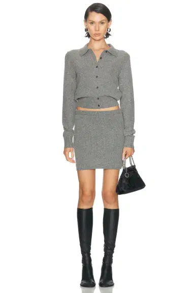 Alexander Wang Hotfix Long Sleeve Polo Cardigan | Thumbnail 4 Alexander Wang Hotfix Long Sleeve Polo Cardigan | Thumbnail 4