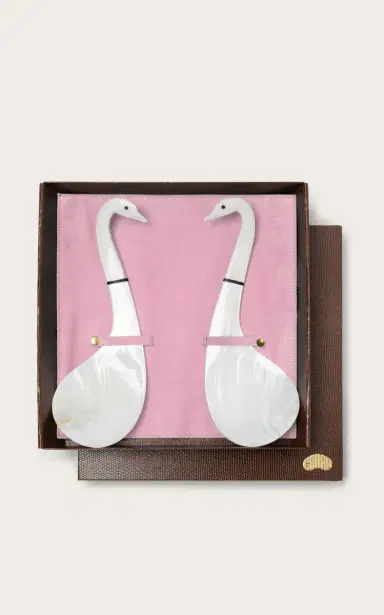 Gohar World Set-of-Two Swan Mother-of-Pearl Serving Spoons - White | Thumbnail 2 Gohar World Set-of-Two Swan Mother-of-Pearl Serving Spoons - White | Thumbnail 2