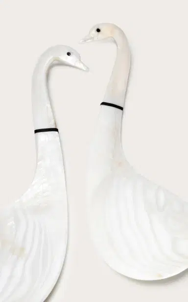 Gohar World Set-of-Two Swan Mother-of-Pearl Serving Spoons - White | Thumbnail 3 Gohar World Set-of-Two Swan Mother-of-Pearl Serving Spoons - White | Thumbnail 3