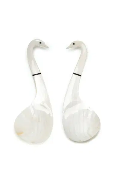 Gohar World Set-of-Two Swan Mother-of-Pearl Serving Spoons - White | Thumbnail 5 Gohar World Set-of-Two Swan Mother-of-Pearl Serving Spoons - White | Thumbnail 5