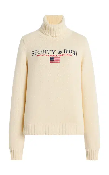 Sporty & Rich Nautical Knitted Cotton Sweater | Thumbnail 8 Sporty & Rich Nautical Knitted Cotton Sweater | Thumbnail 8