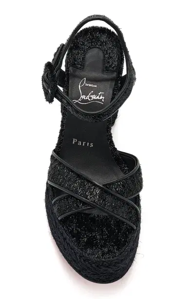 Christian Louboutin Calakala 85mm Velvet-Trimmed Heeled Sandals | Thumbnail 3 Christian Louboutin Calakala 85mm Velvet-Trimmed Heeled Sandals | Thumbnail 3
